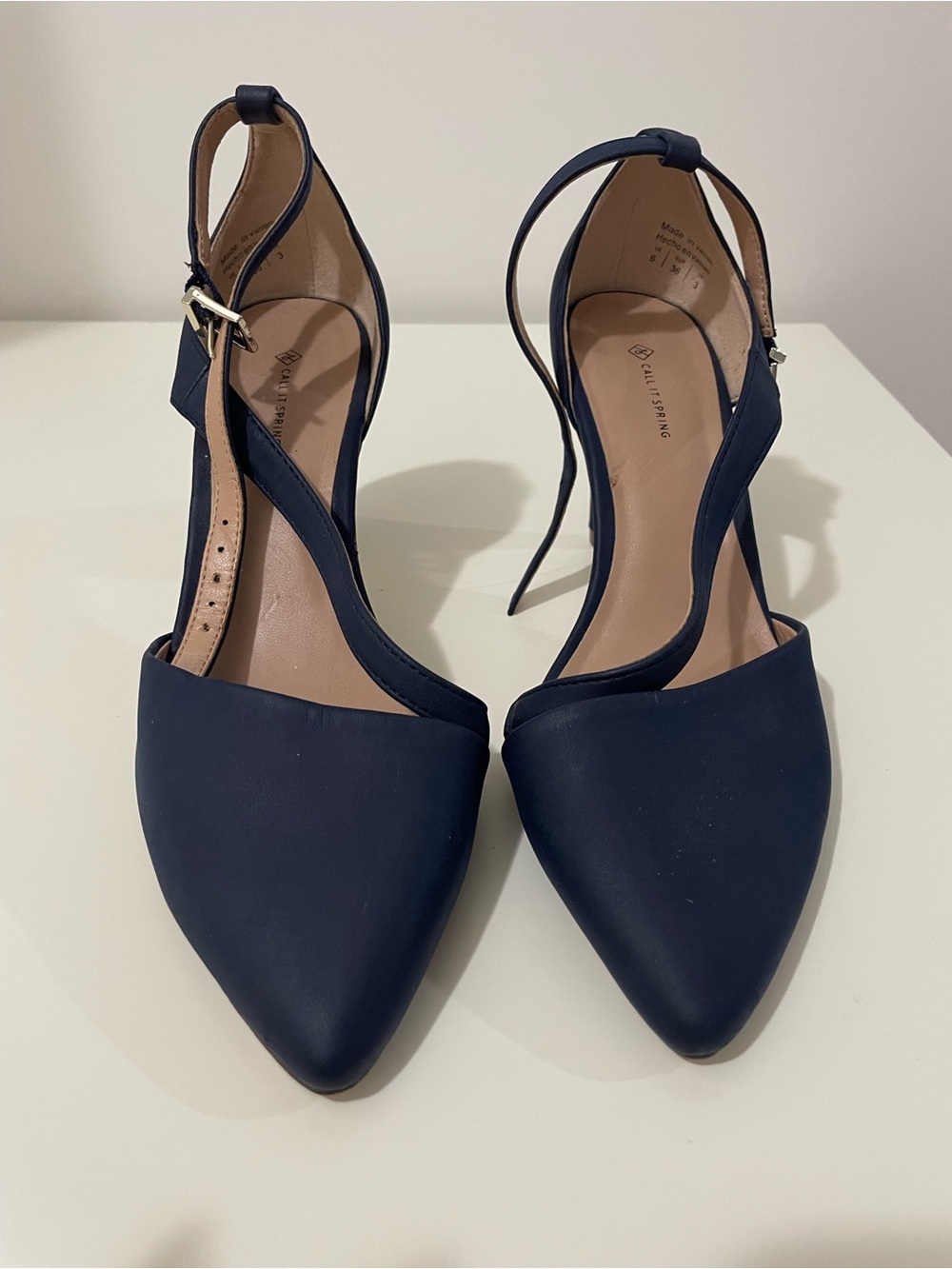 Call It Spring Pointed Toe Navy Slingback Pumps Size 6